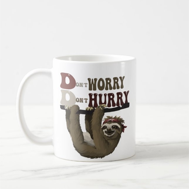 Happy Sloth  Coffee Mug (Left)