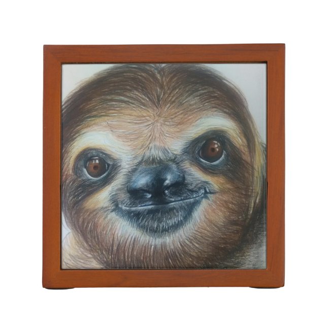 HAPPY SLOTH DESK TIDY! ORGANIZER (Back)