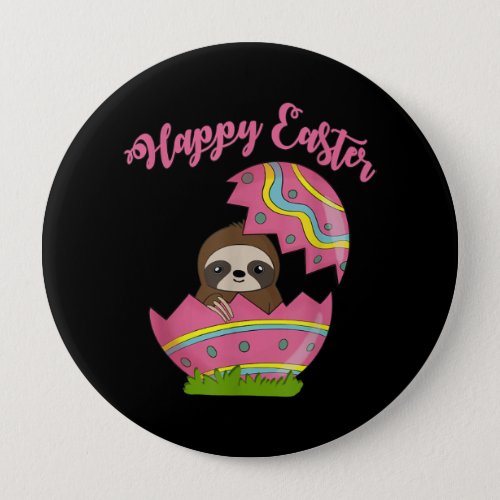 Happy Sloth Easter Egg Hunt Button