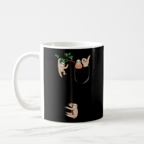  Happy Sloth Family Habitat in Pocket Coffee Mug
