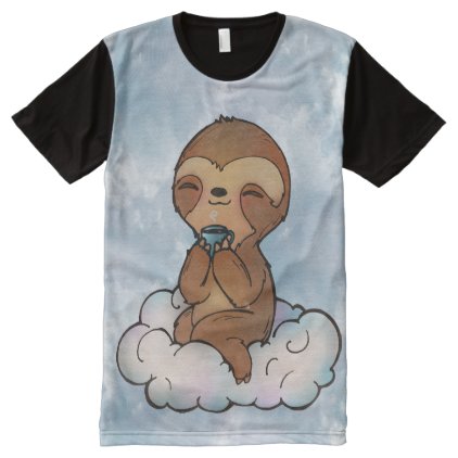 Happy Sloth on a Cloud All-Over-Print Shirt