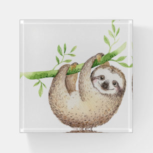 Happy Sloth Paperweight