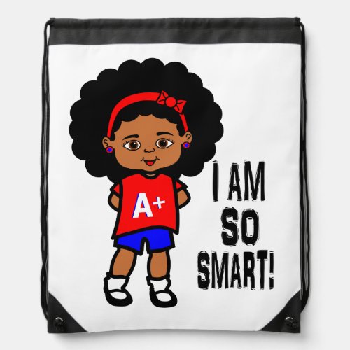Happy Smart African American Girl Backpack