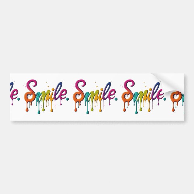 Happy Smile Bumper Sticker (Front)