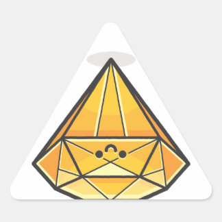 Happy Smile Diamond Triangle Sticker