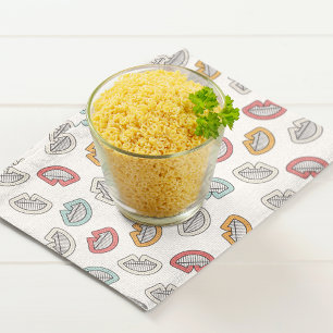 Happy Smile Lips Cloth Placemat
