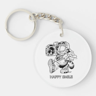 happy smile sound keychain
