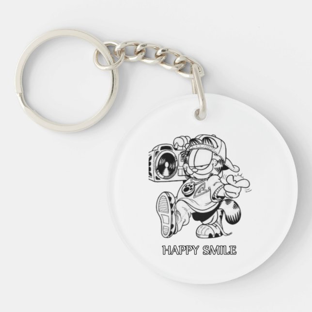 happy smile sound  keychain (Front)