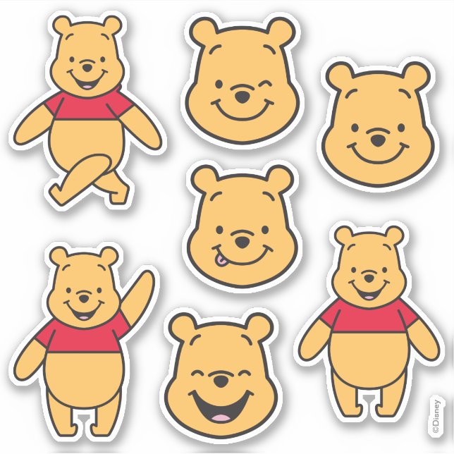 Happy Smile Winnie the Pooh Sticker (Front)