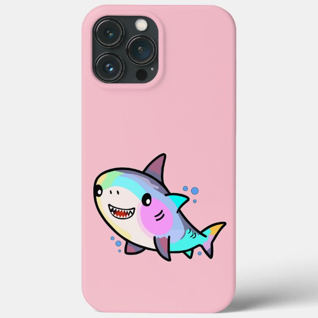 Happy smiling baby shark with bubbles.  Case-Mate iPhone case (Back)