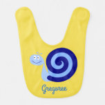 [ Thumbnail: Happy, Smiling, Cute Blue Snail Character + Name Bib ]