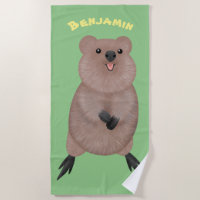 Happy smiling cute quokka cartoon design