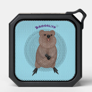 Happy smiling cute quokka cartoon design bluetooth speaker