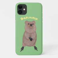 Happy smiling cute quokka cartoon design