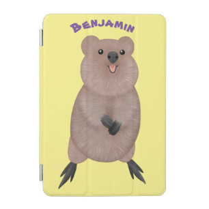 Happy smiling cute quokka cartoon design iPad mini cover