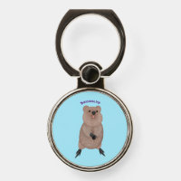 Happy smiling cute quokka cartoon design