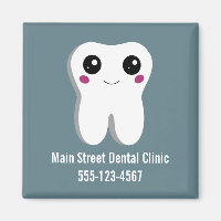 Happy Smiling Dental Tooth Cute Business