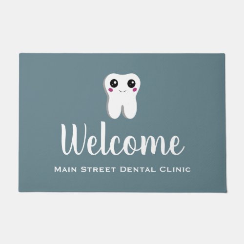 Happy Smiling Dental Tooth Cute Doormat