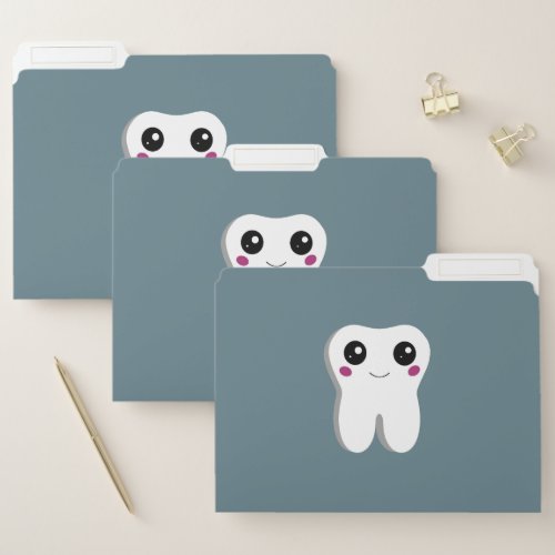 Happy Smiling Dental Tooth Cute File Folder