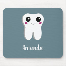 Happy Smiling Dental Tooth Cute Mouse Pad