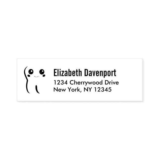 Happy Smiling Dental Tooth Cute Self-inking Stamp (Design)