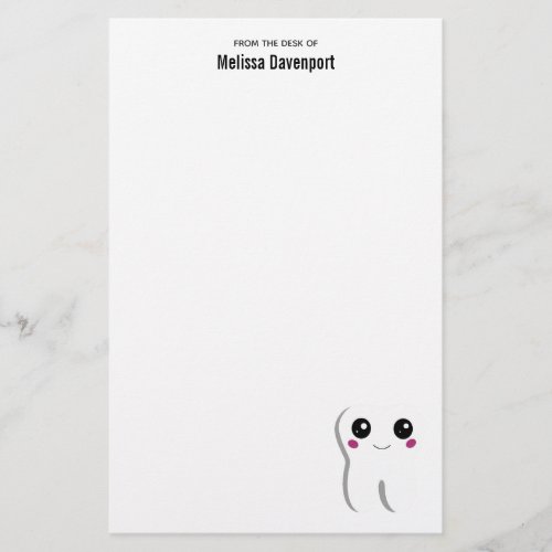 Happy Smiling Dental Tooth Cute Stationery