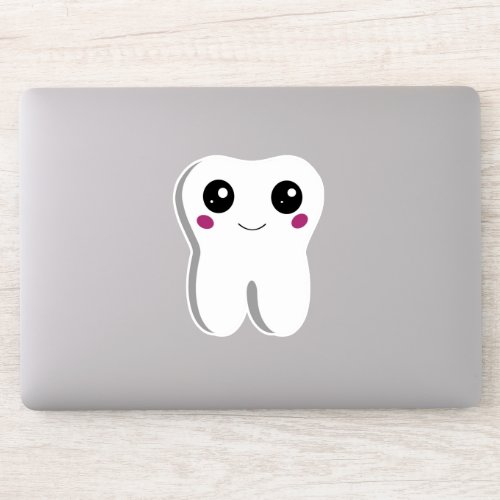  Happy Smiling Dental Tooth Cute Sticker