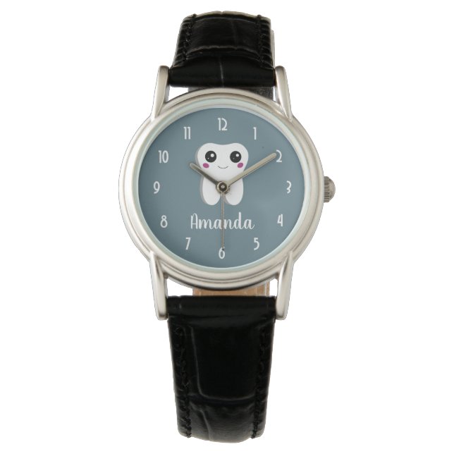 Happy Smiling Dental Tooth Cute Watch (Front)