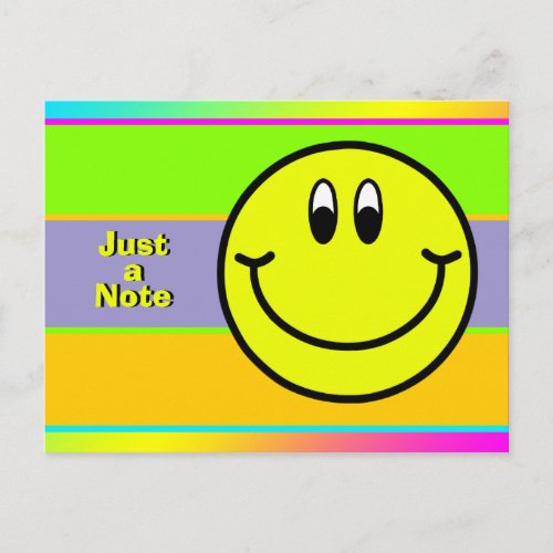 Happy Smiling Face Emoji Just a Note Postcard