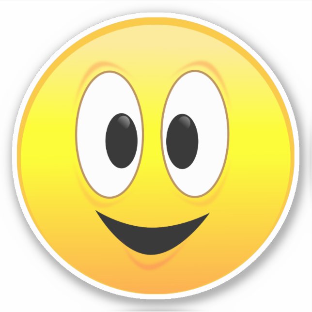 Happy Smiling Face Sticker (Front)
