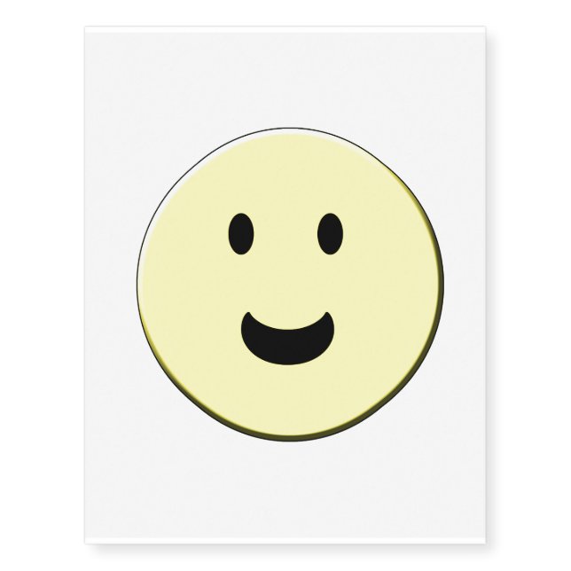 Happy Smiling Face Tattoo (Front)