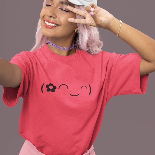 Happy Smiling Flower Emoticon Shirt