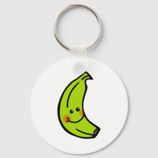 Happy Smiling Green Banana Keychain