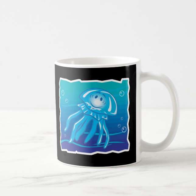 happy smiling jellyfish coffee mug (Right)
