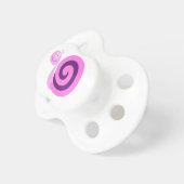Happy Smiling Pink/Purple Snail Pacifier (Front Right)
