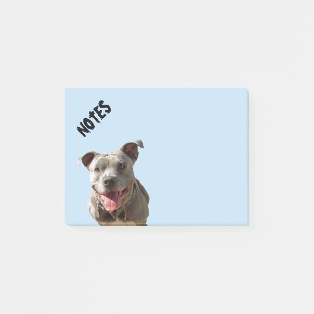 Happy Smiling Pitbull Post-it Notes (Front)