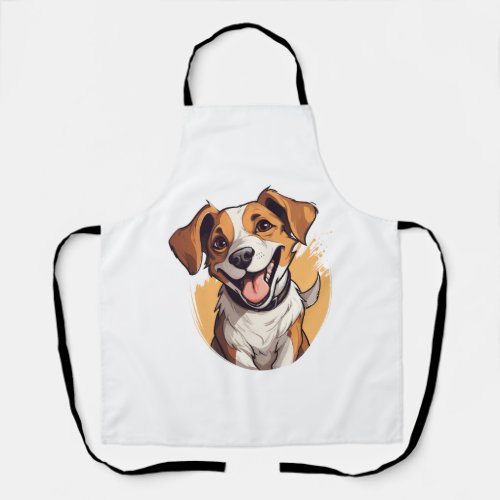 Happy smiling puppy Classic T_Shirt Apron