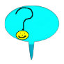 Happy Smiling Question Mark Emoji, Kids Art Cake Topper