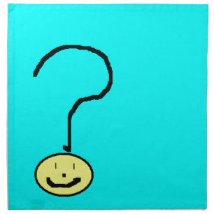 Happy Smiling Question Mark Emoji, Kids Art Cloth Napkin