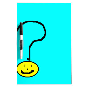 Happy Smiling Question Mark Emoji, Kids Art Dry-Erase Board