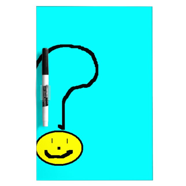 Happy Smiling Question Mark Emoji, Kids Art Dry-Erase Board (Front)