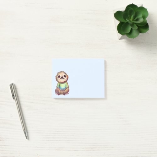 Happy Smiling Sloth Relaxed  Chill Post_it Notes