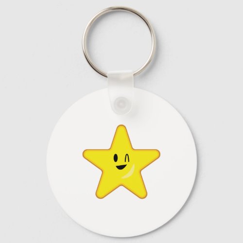 Happy smiling star keychain for kids