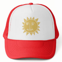 Happy Smiling Sunshine Design Trucker Hat