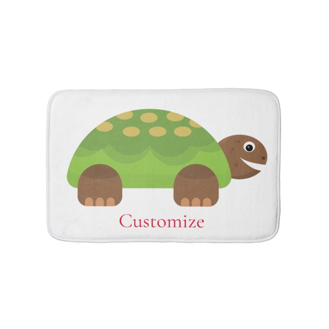 Happy Smiling Turtle Thunder_Cove Bath Mat (Front)