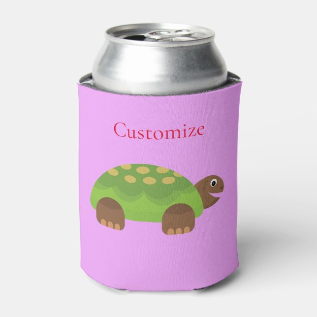 Happy Smiling Turtle Thunder_Cove Can Cooler (Can Front)
