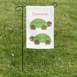 Happy Smiling Turtle Thunder_Cove Garden Flag