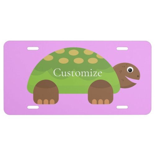 Happy Smiling Turtle Thunder_Cove License Plate