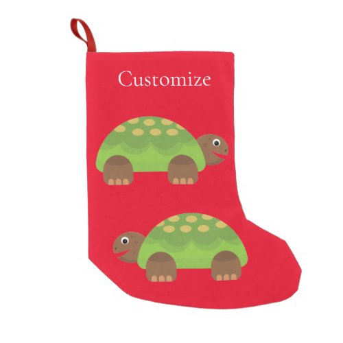 Happy Smiling Turtle Thunder_Cove Small Christmas Stocking