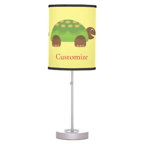 Happy Smiling Turtle Thunder_Cove Table Lamp